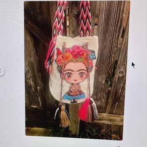 Wayuu bag with Frida  Kahlo Design